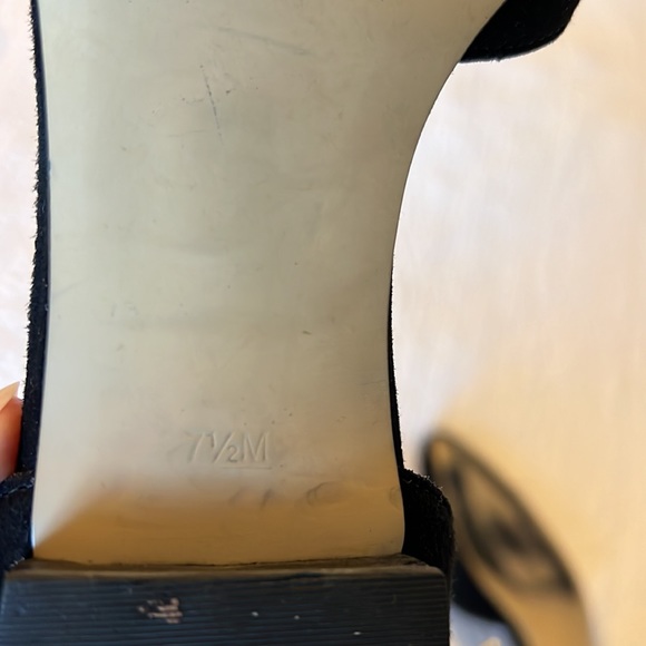 Talbots ‘Edison’ black suede ankle strap flats with bows - Picture 14 of 14